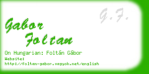 gabor foltan business card